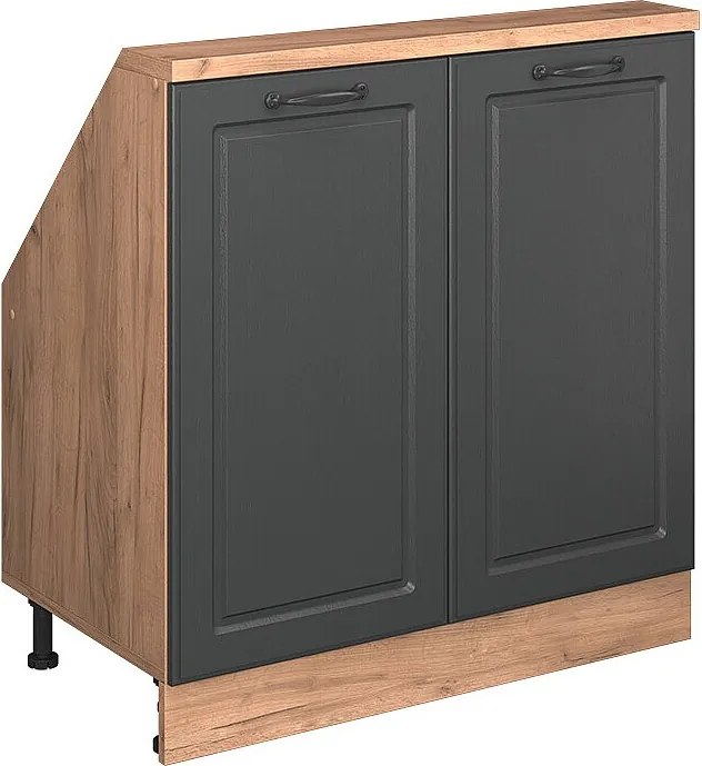 Szafka kuchenna na dach skośny antracytowy domek wiejski 80x46x81.6 r-line