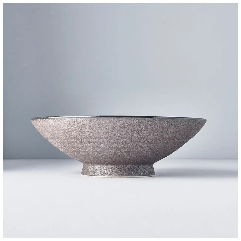 Beżowa wysoka miska ceramiczna na zupę MIJ Earth, ø 24 cm