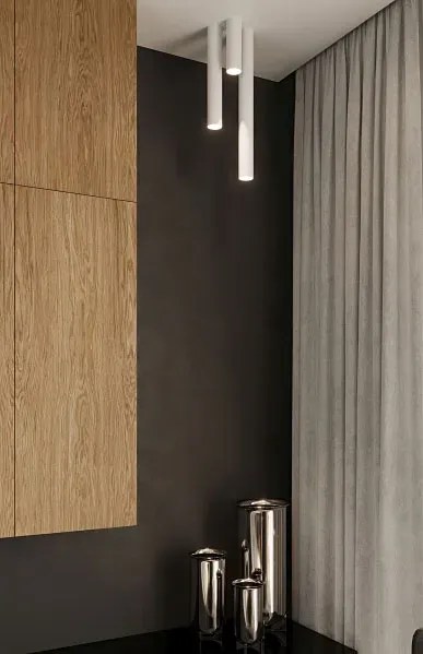 Biały minimalistyczny podłużny plafon - S244-Grafo