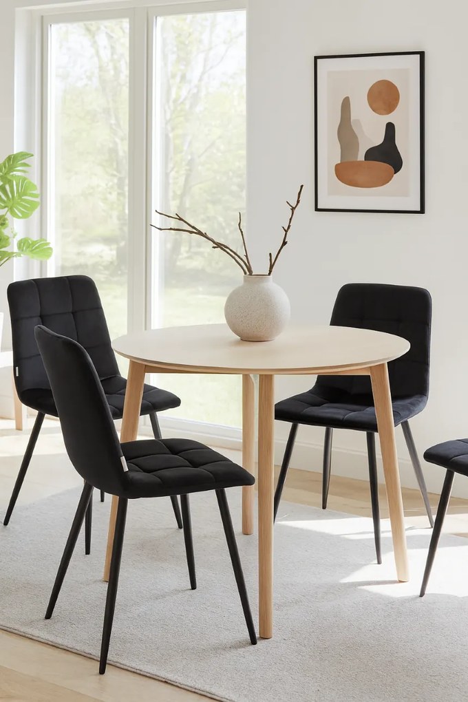 Krzesło FOX z przeszyciem tkanina Welur noga metalowa