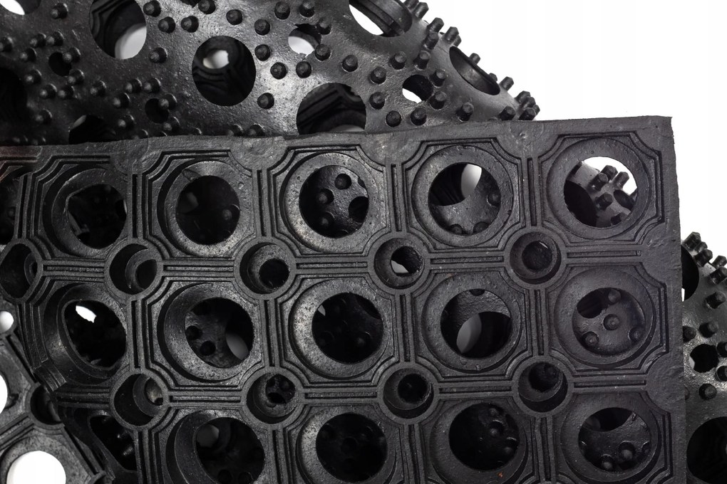 Wycieraczka 80x120cm Gumowa Plaster Miodu Wytrzymała Antypoślizgowa Ażurowa