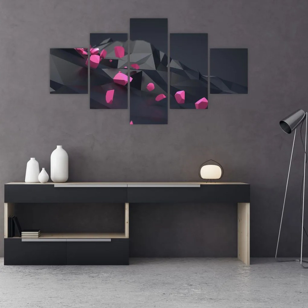 Obraz abstrakcji 3D (125x70 cm)