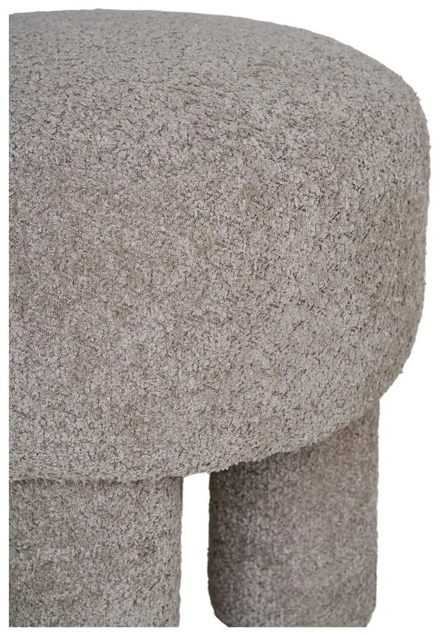 Jasnoszary puf z materiału bouclé Perth – House Nordic