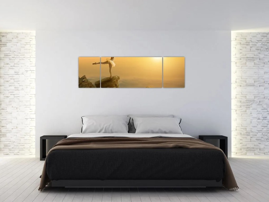 Obraz - Baletnica na skale (170x50 cm)