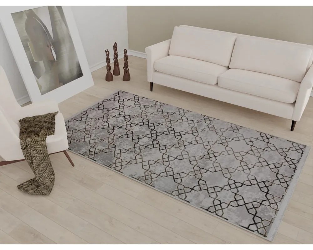 Szary chodnik odpowiedni do prania 80x200 cm Kahve – Vitaus