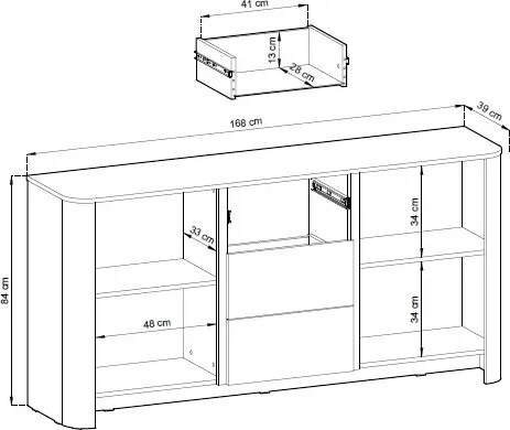 Duża komoda na ubrania z szufladami dąb vicenza G3-T25