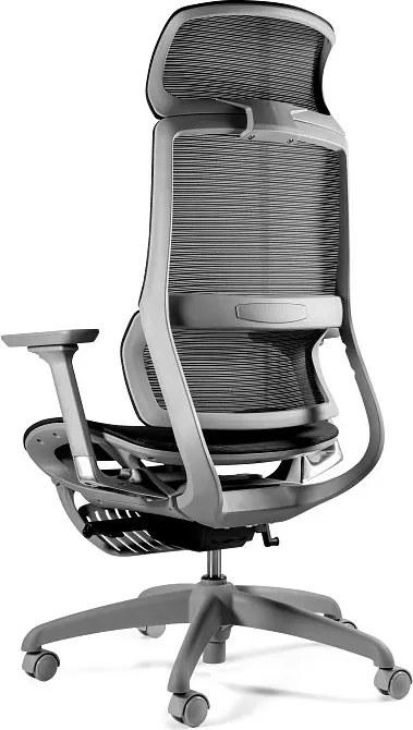Ergonomiczny fotel biurowy z podnóżkiem Space