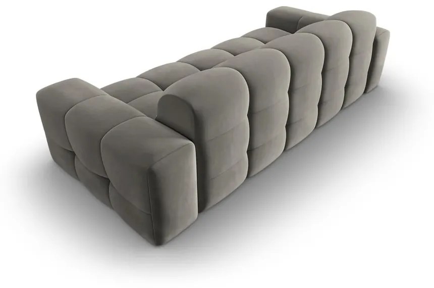 Szara aksamitna sofa 222 cm Kendal – Micadoni Home