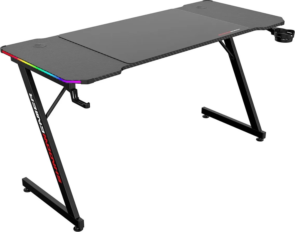 Biurko czarne gamingowe LED RGB L9-K96