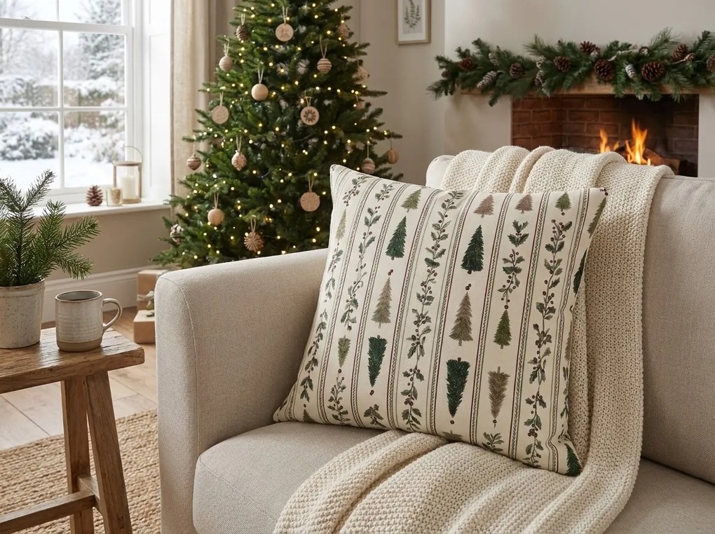 Bawełniana poszewka na poduszkę HOLLY PINES 45x45 cm, kolorowa