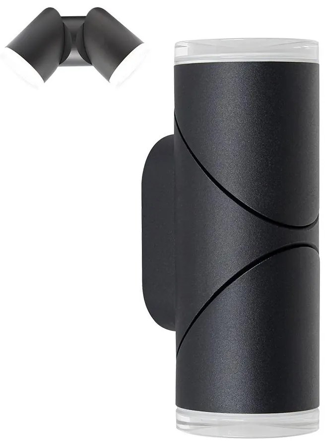 Prezent 28210A - LED zewnętrzny naścienne bod. oświet. AKARA 2xLED/5W/230V IP65 czarny