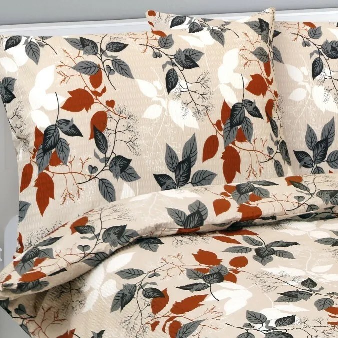Bellatex Pościel z kory Jesienne liście, 140 x 220 cm, 70 x 90 cm, 140 x 220 cm, 70 x 90 cm