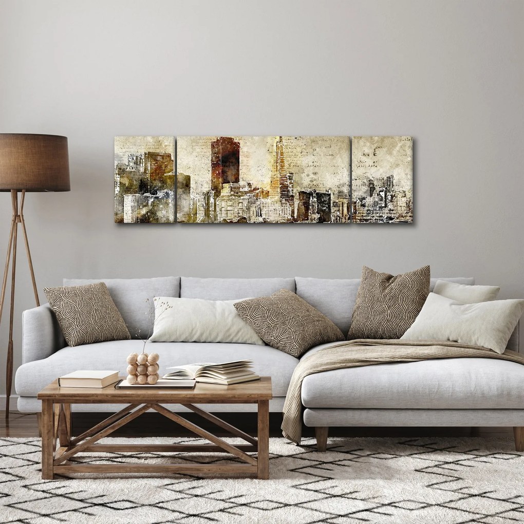 Obraz - Artystycznie ukształtowane miasto (170x50 cm)