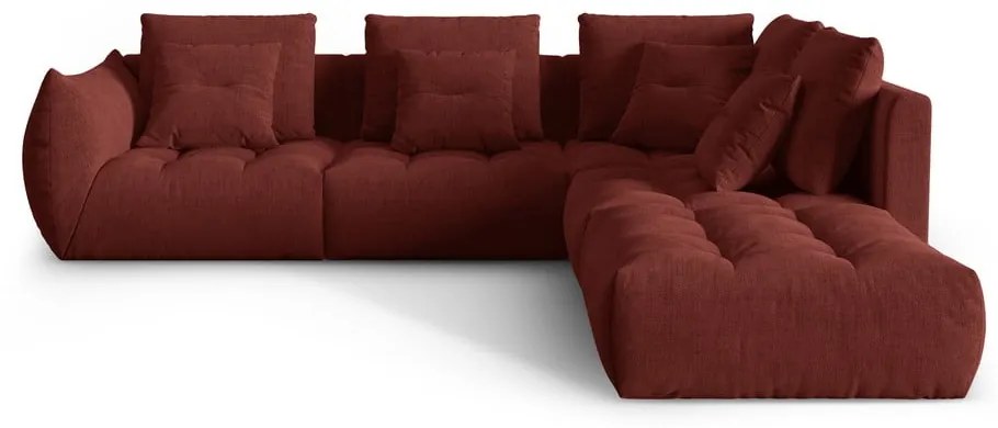 Czerwony narożnik (prawostronny/w kształcie litery L) Bloom – Micadoni Home