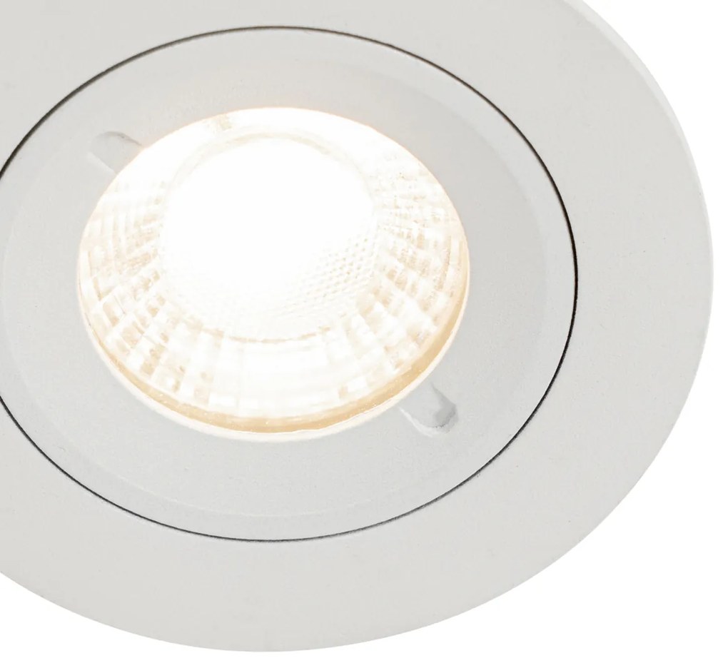 Zestaw 12 białych okrągłych opraw LED GU10 50 mm IP44 - Xena Nowoczesny Oswietlenie wewnetrzne