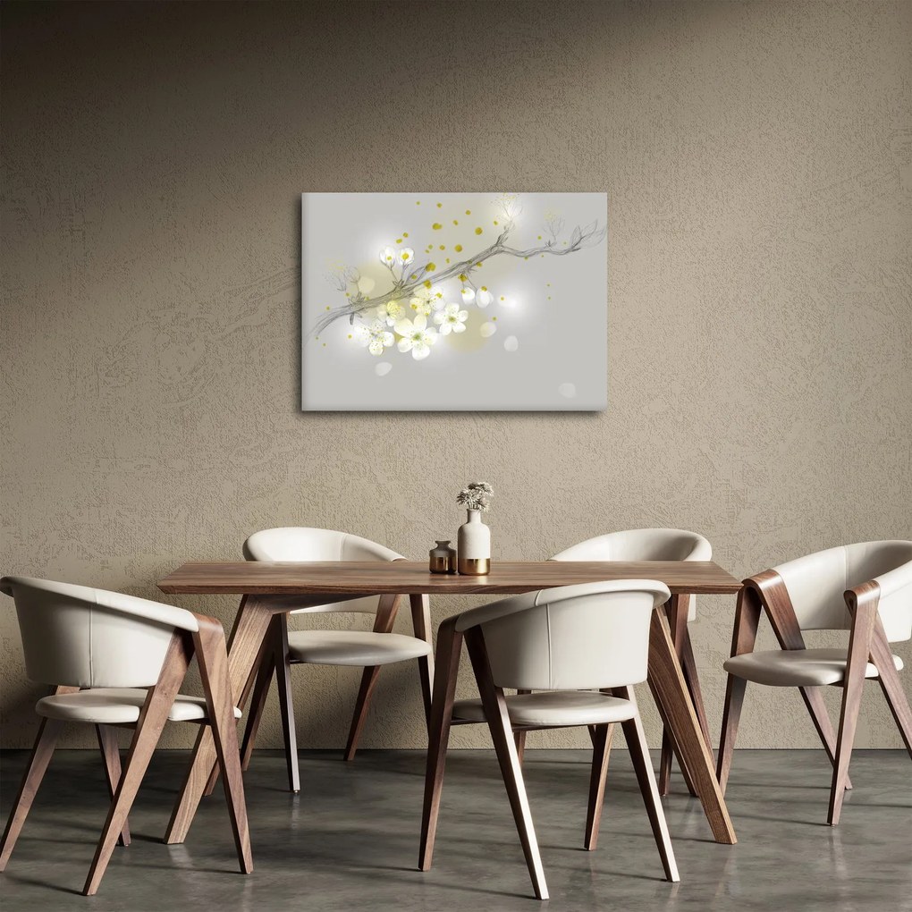 Obraz kwitnącej gałązki (70x50 cm)