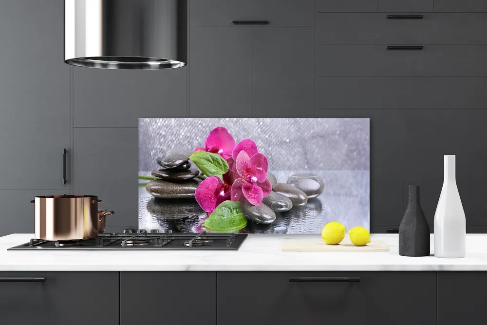 Panel Szklany do Kuchni Malarska Wizja Storczyka