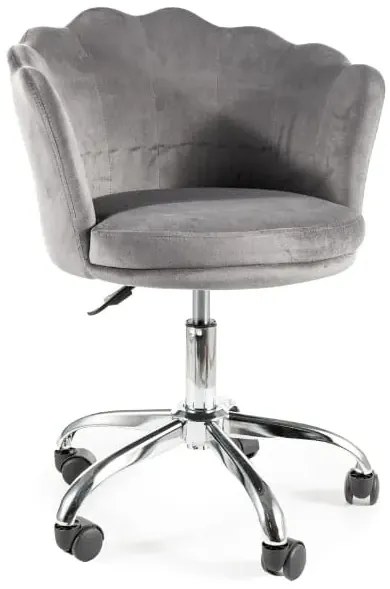 Fotel obrotowy ROSE VELVET szary SIGNAL