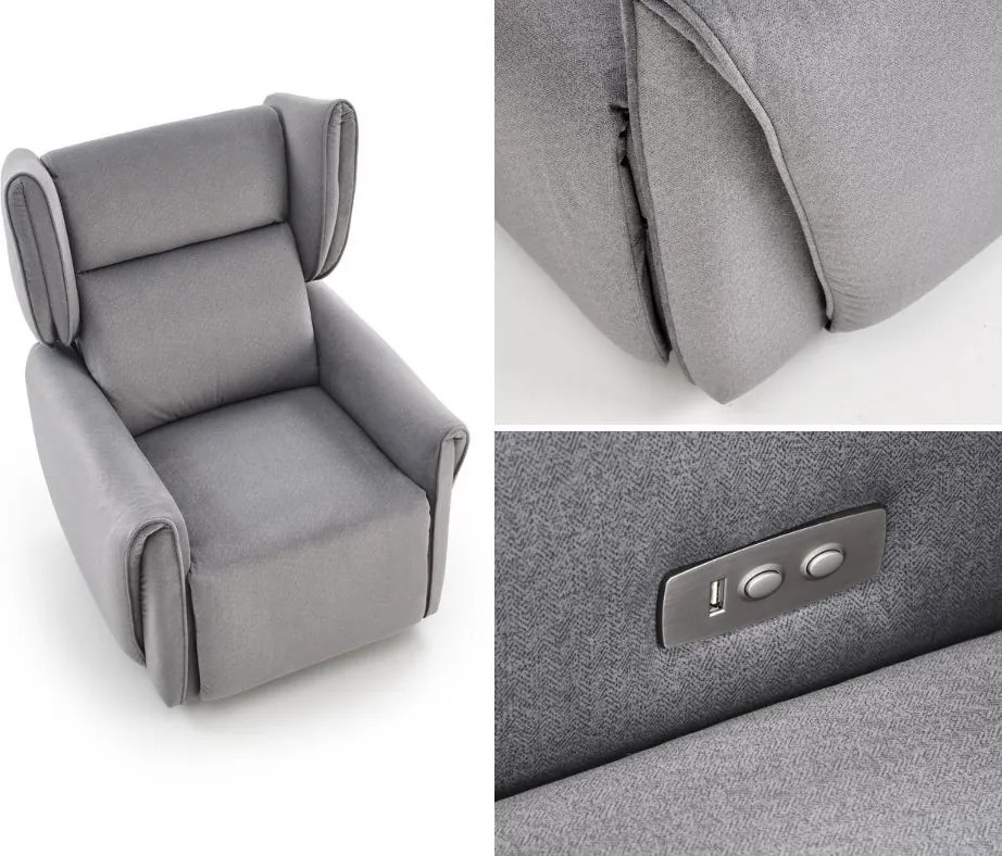 Elektrycznie rozkładany fotel Gelato Halmar