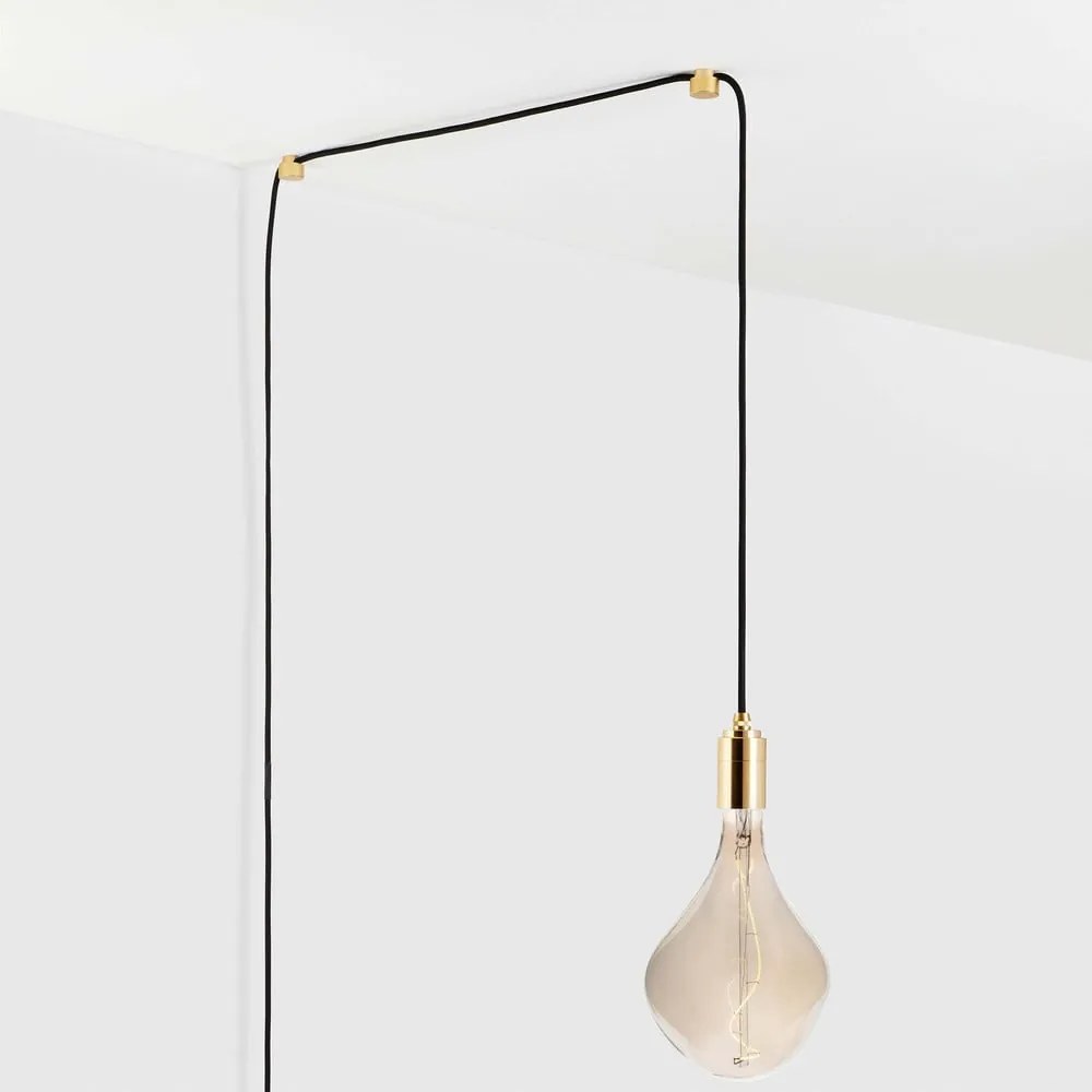 Lampa wisząca w czarno-złotym kolorze ø 4 cm Plug & Play – tala