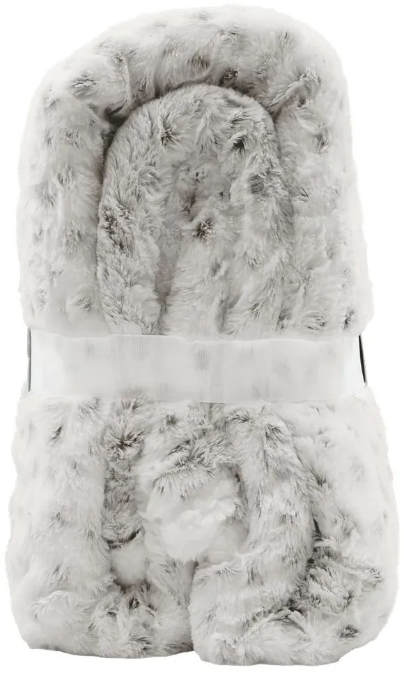 Szarobeżowy koc ze sztucznego futra 220x240 cm Alaska – douceur d'intérieur