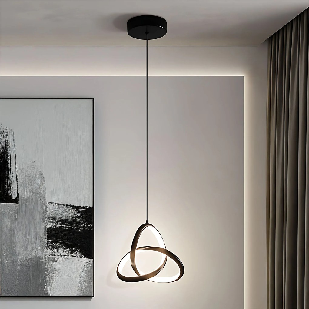 LAMPA SUFITOWA WISZĄCA LED APP1784-CP CZARNA