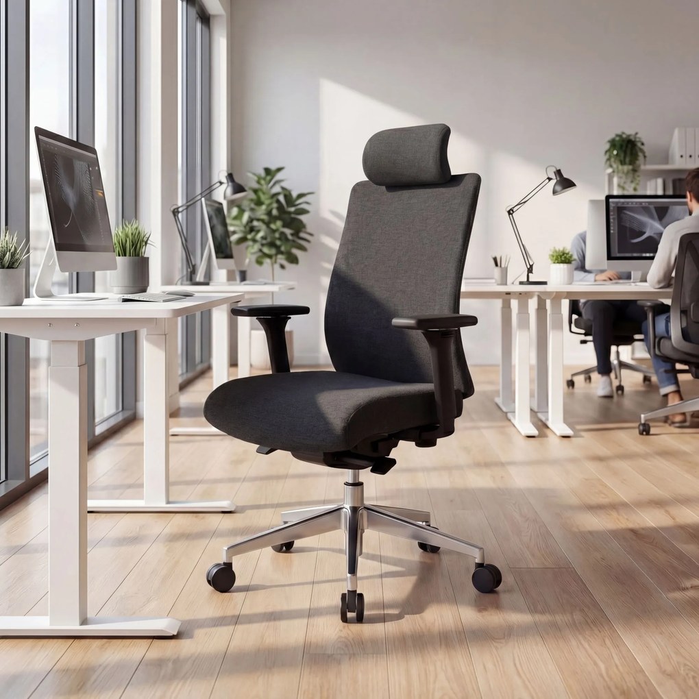 Fotel biurowy ergonomiczny czarny VECTOR