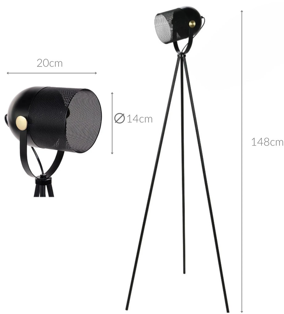 Lampa stojąca na 3 nogach, 148 cm