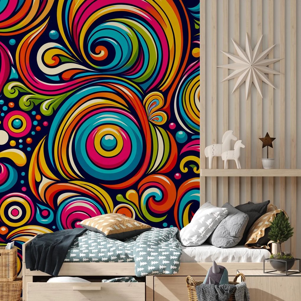 Fototapeta - Kolorowe spirale (196x136 cm)