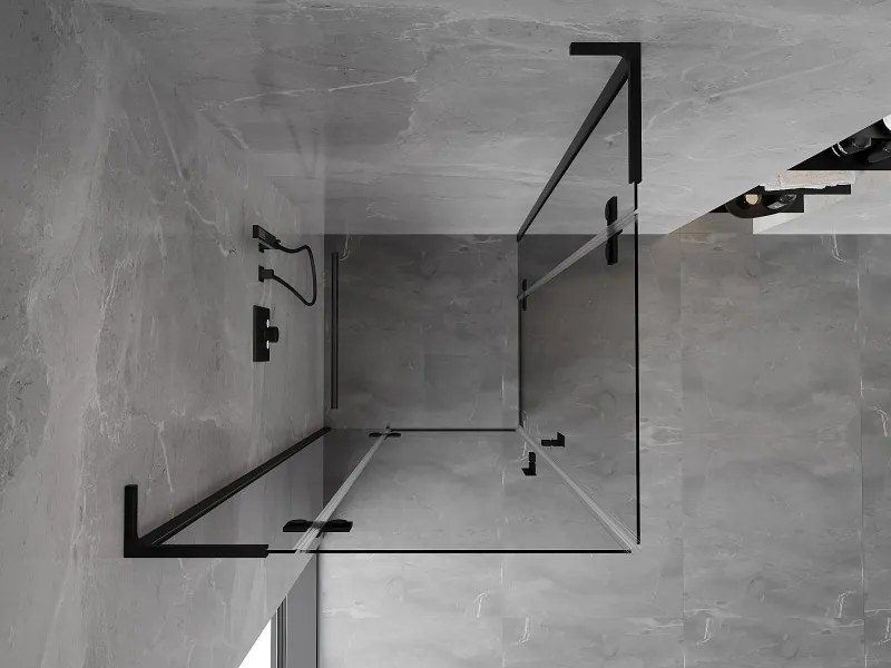 Mexen Mist-H L Duo kabina prysznicowa uchylna 120 x 120 cm, transparent, czarna - 8A5L-120L-120P-70-00