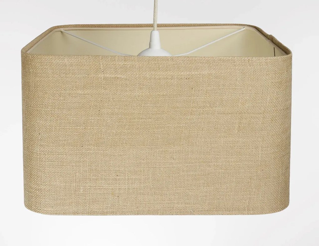Lampa wisząca KWADRO LEN 012-40w25 jutowa/beżowa BPS KONCEPT