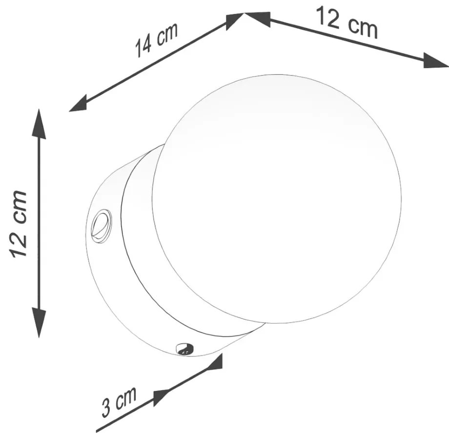 Czarno-biały kinkiet Blaze – Sollux