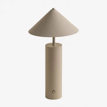 Bezprzewodowa Lampa Stołowa Led Do Użytku Zewnętrznego Z Żelaza Mayra Kremowa - Sklum
