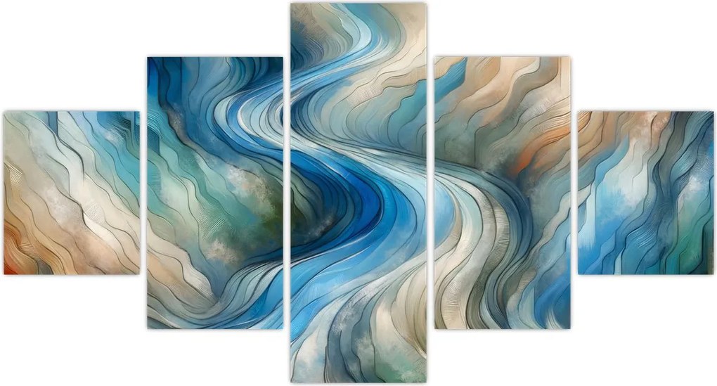 Obraz - Abstrakcyjny nurt (125x70 cm)