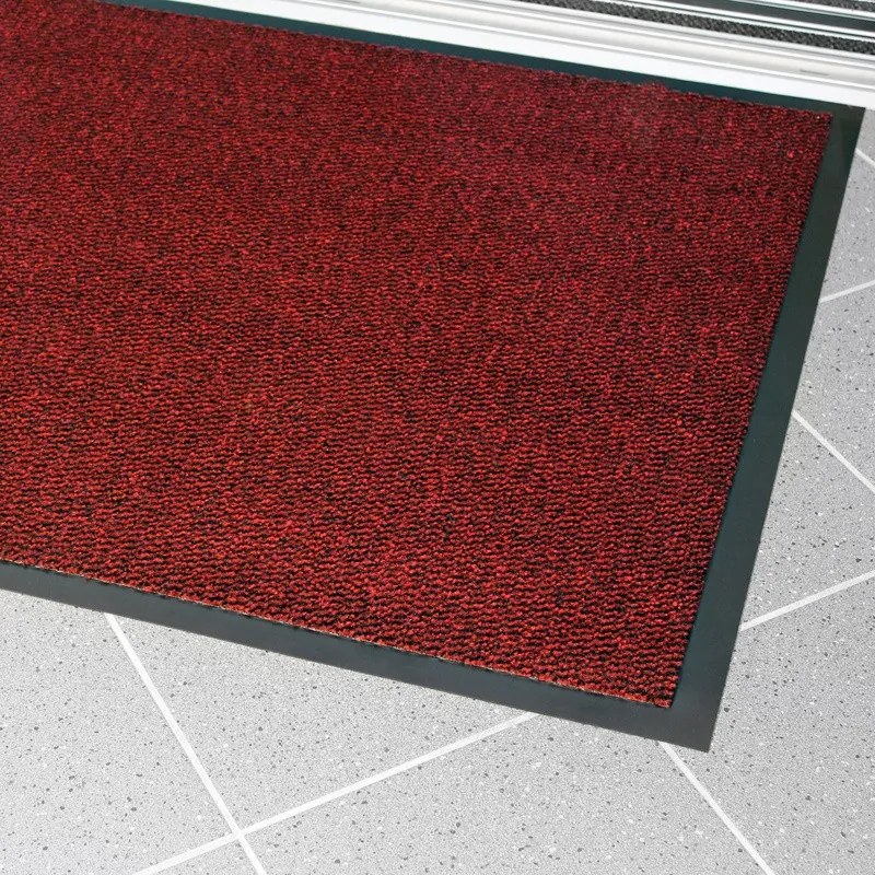 COBA Wycieraczka polipropylenowa czyszcząca na podkładzie gumowym, 60 x 90 cm, czerwona