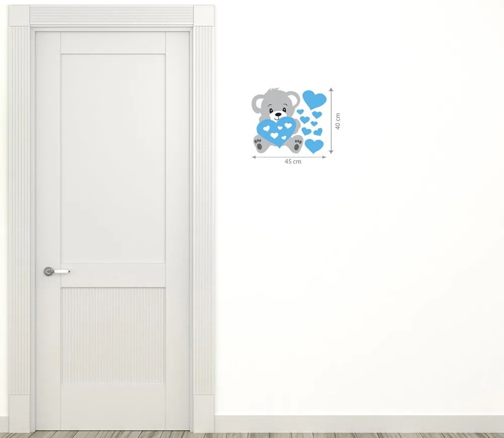 Naklejka ścienna Ambiance Teddy Blue