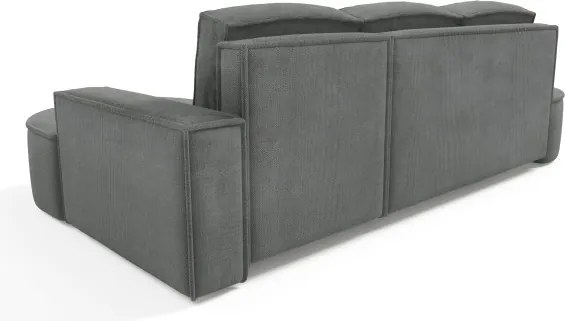 Narożnik MOLLY Lewostronny z funkcją spania, wolnostojący tkanina CURIO 97 Szary