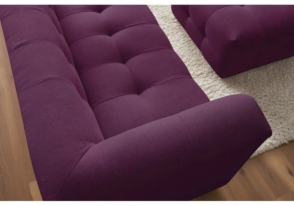 Ciemnofioletowa sofa 324 cm Kleber – Bobochic Paris