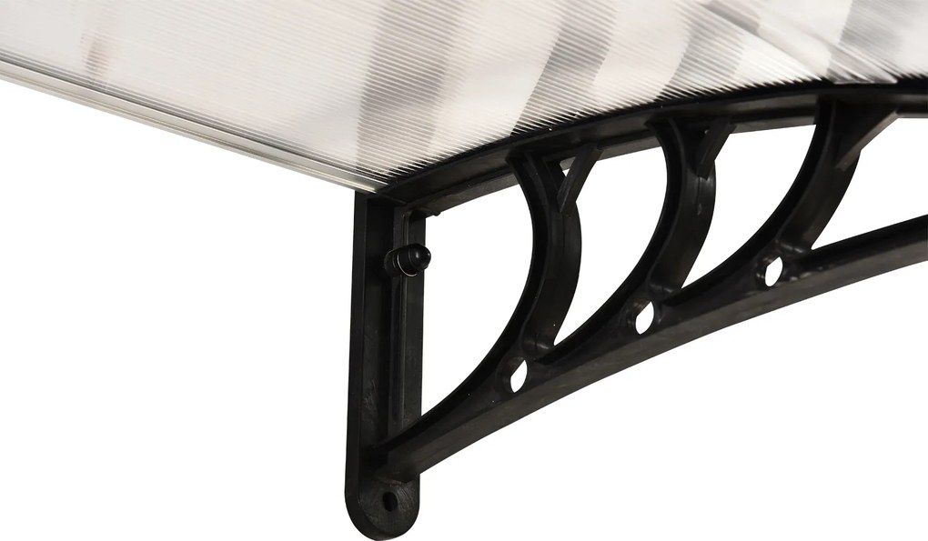 Przezroczyste Zadaszenie Drzwi Outsunny 100 x 75 cm z Poliwęglanu i Aluminiowymi Listwami