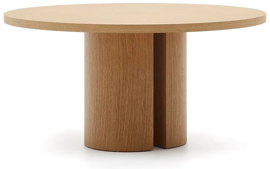 Okrągły stół w dekorze dębu ø 150 cm Nealy – Kave Home