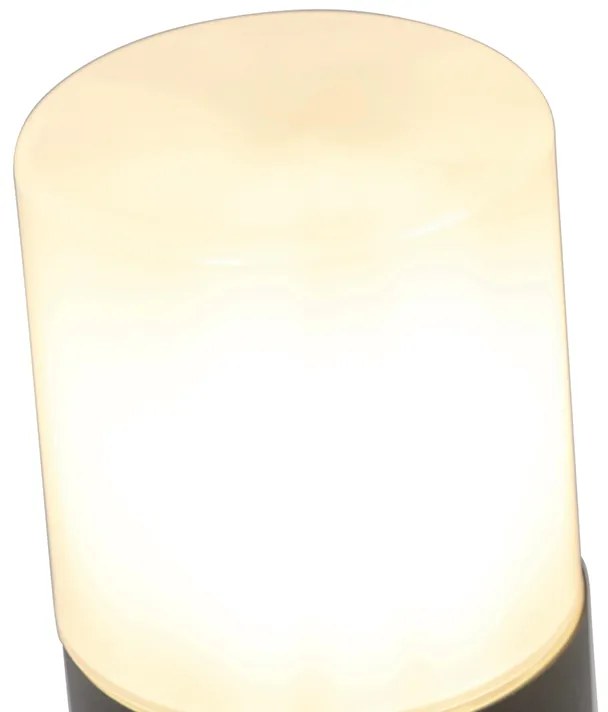 Zewnetrzna Lampa zewnętrzna czarna z opalem białym kloszem 50 cm - Odense Nowoczesny Oswietlenie zewnetrzne