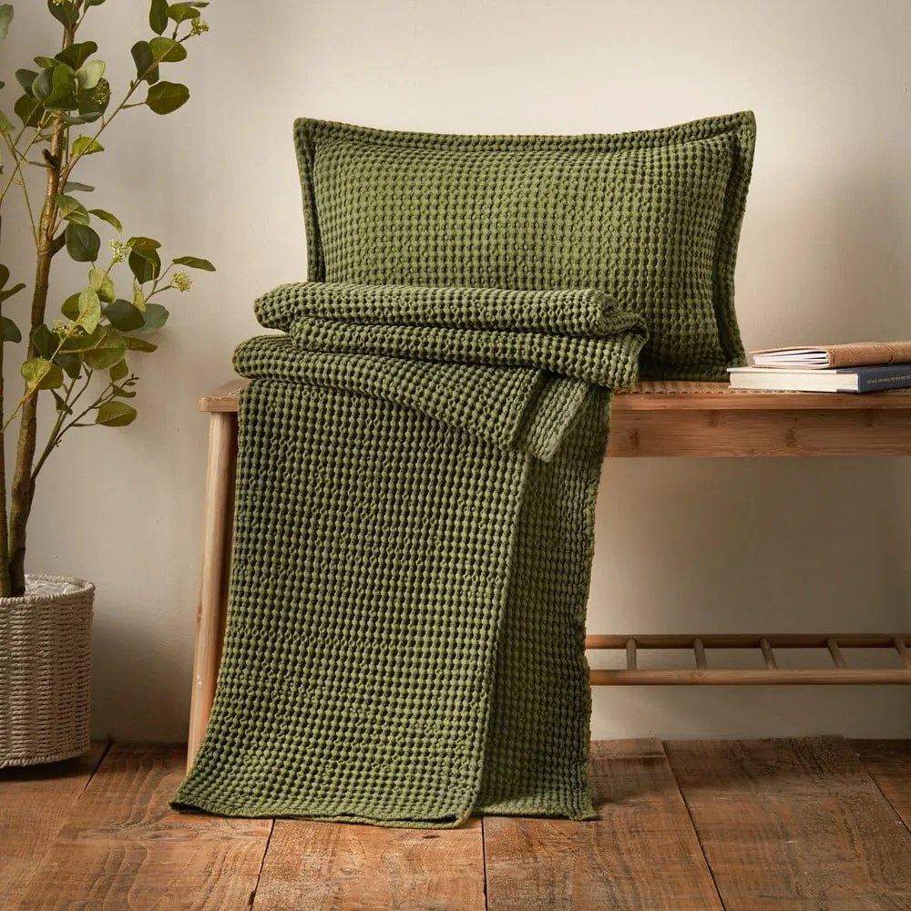 Bawełniana poduszka dekoracyjna 30x50 cm Jaipur Chunky Waffle – Pineapple Elephant