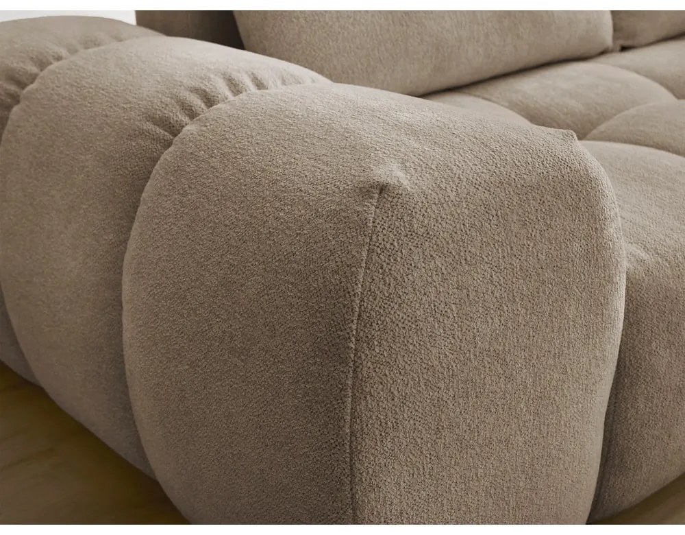 Szarobrązowa sofa z tkaniny szenilowej 278 cm Everest – Bobochic Paris