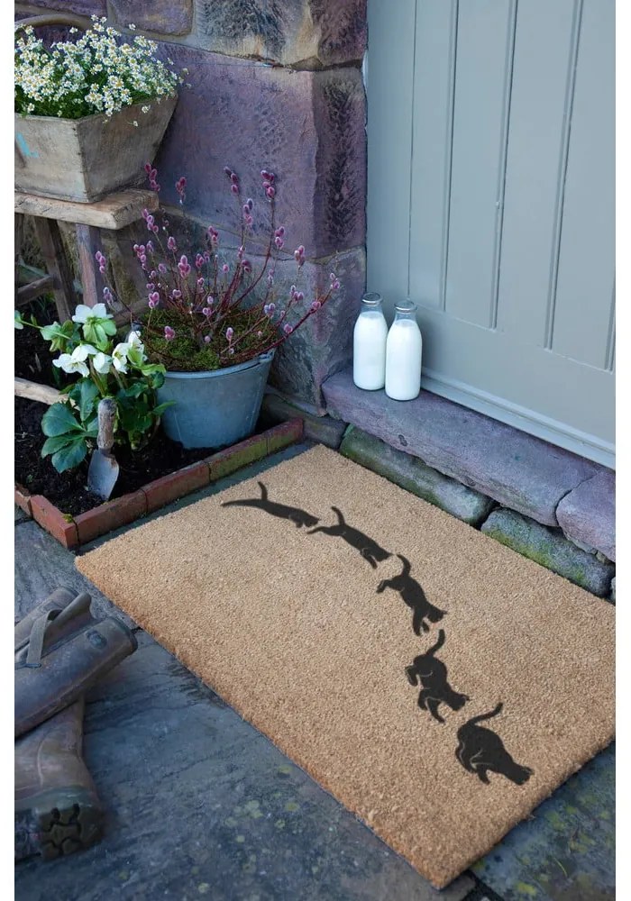 Wycieraczka z włókna kokosowego 40x60 cm Jumping Cats – Artsy Doormats