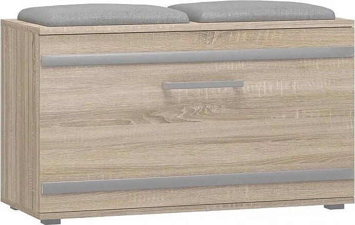 Szafka Opal | Dąb Sonoma | 85x35x45 cm |Szafka na buty z siedziskiem