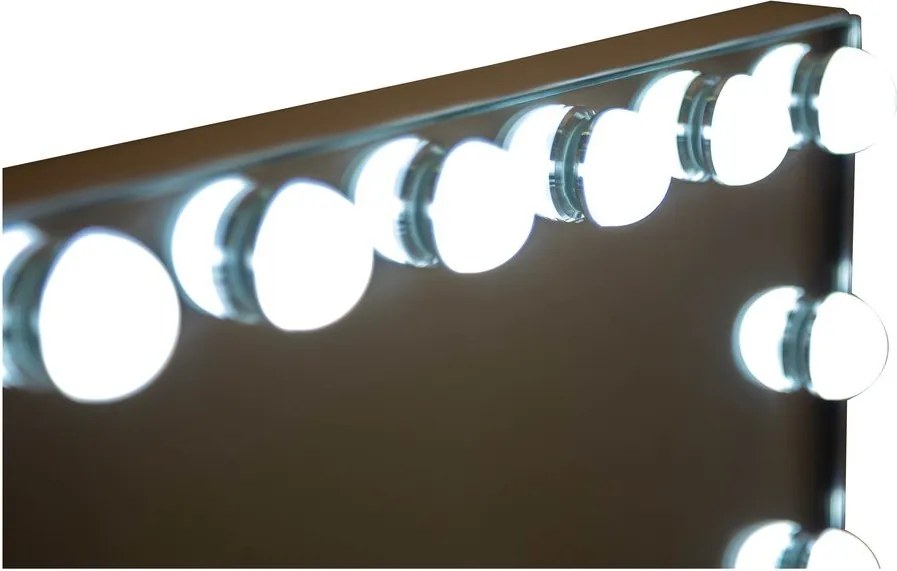 Lustro ścienne w oświetleniem i półką 55x43 cm Hollywood – Mauro Ferretti