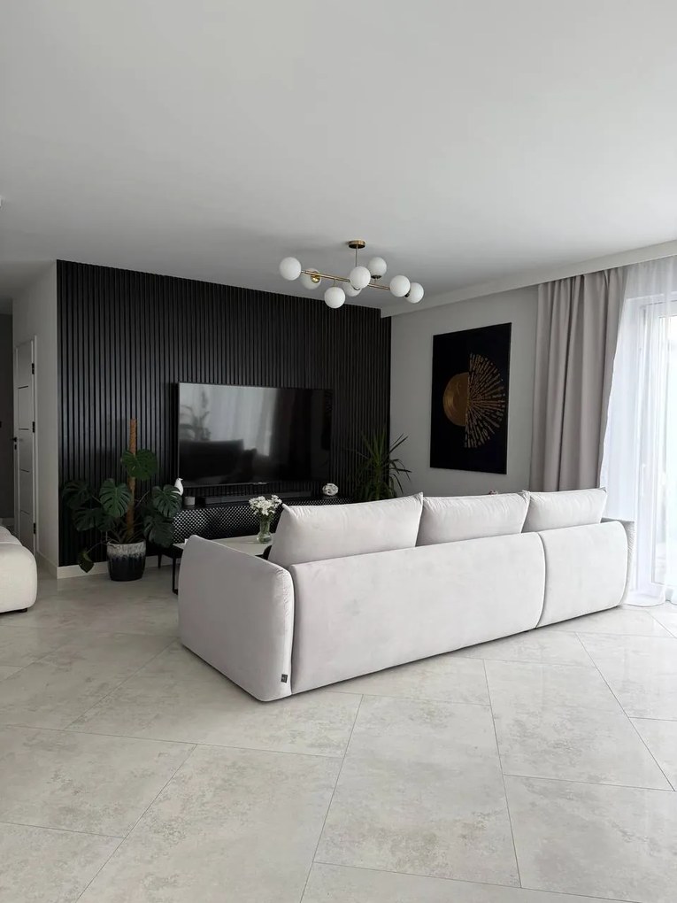 Narożnik, Sofa narożna CXL by Christian Lacroix z aksamitu popiel light grey popiel Naima 316 cm, lewa