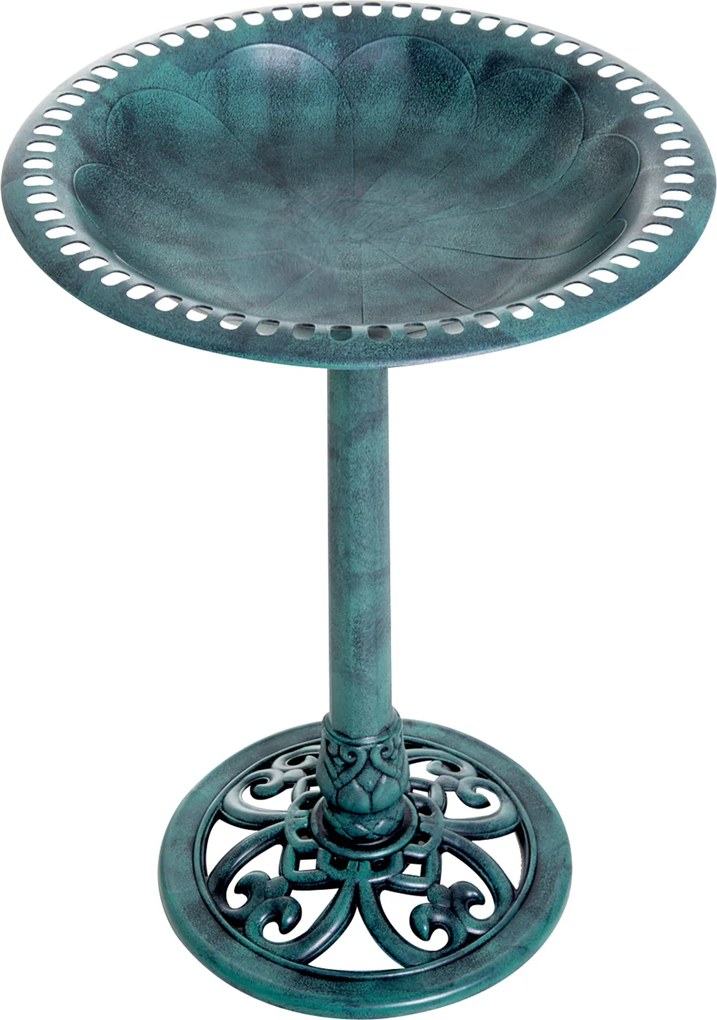 Outsunny Karmnik dla Ptaków z Podstawką Zielony Fontanna dla Ptaków Wysokość 69.5cm do Ogrodu Balkonu | Aosom PL