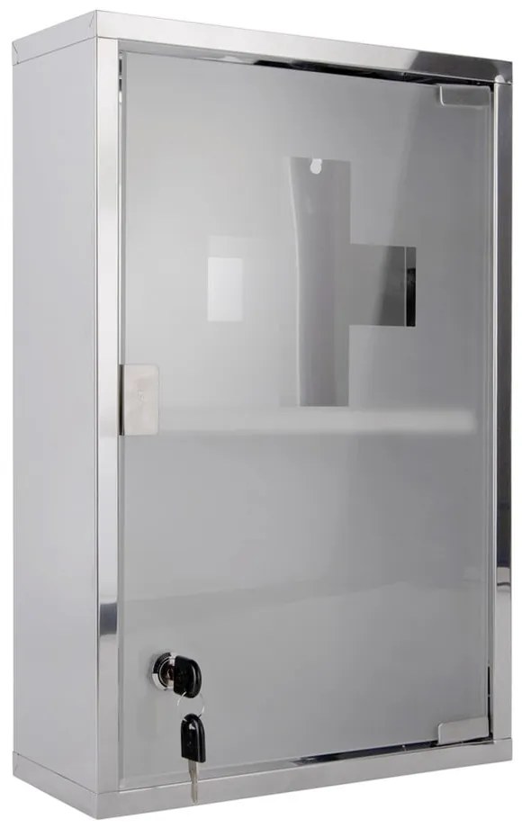 Metalowa wisząca szafka łazienkowa w kolorze złota 12x48 cm – PT LIVING