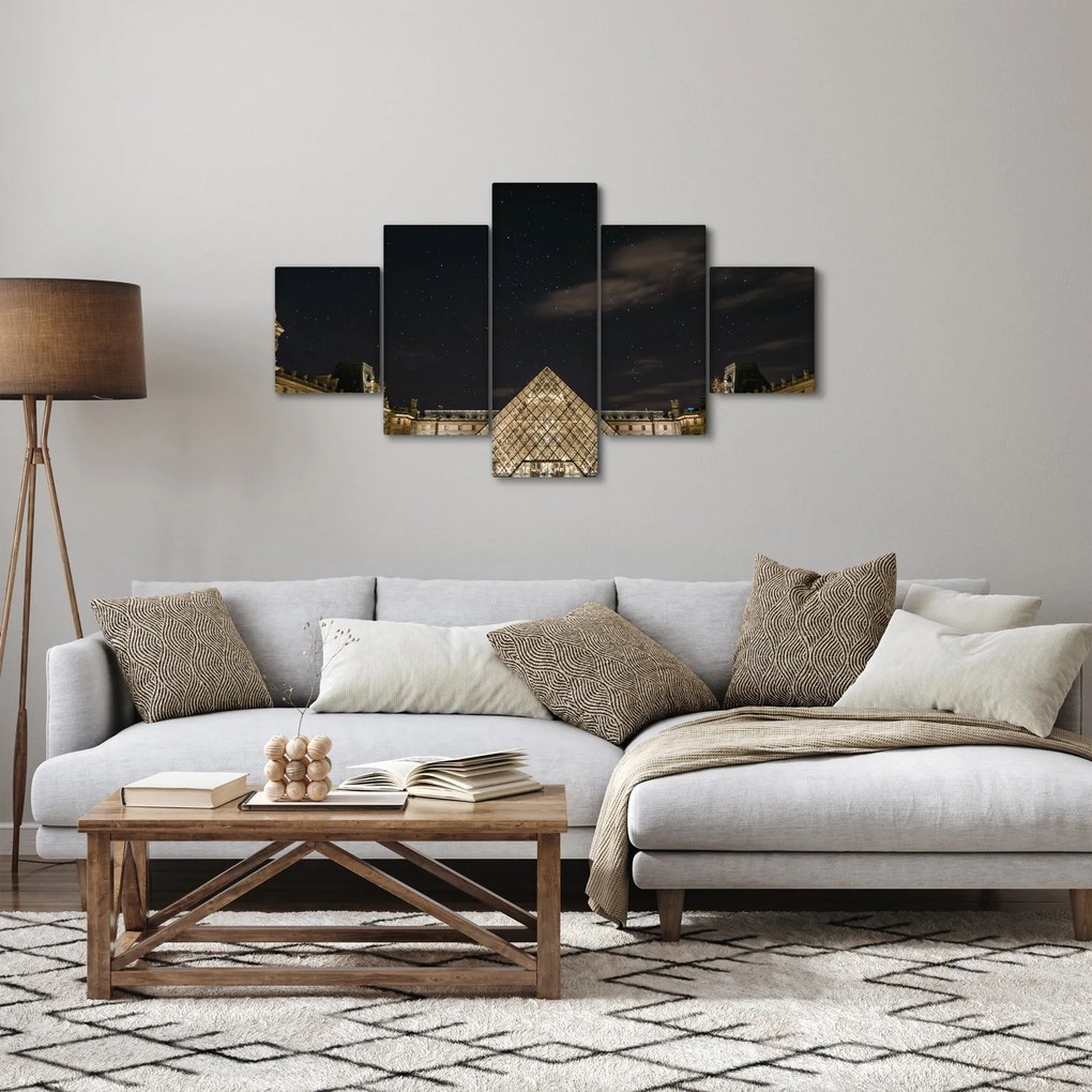 Obraz - Luwr w nocy (125x70 cm)